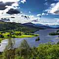 Queen's View With Loch Tummel In Scotland