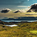 View From Applecross Pass To Scenic Landscape And The Isle Of Skye In Scotland